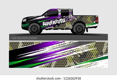 truck livery design vector. abstract background for vehicle vinyl branding