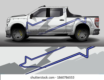 Truck livery Graphic vector. abstract racing shape design for vehicle vinyl wrap background 