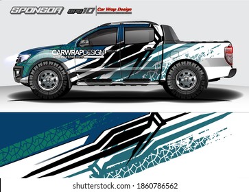 Truck livery Graphic vector. abstract racing shape design for vehicle vinyl wrap background 