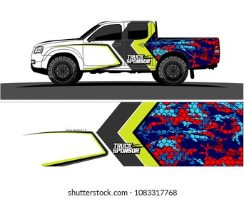 truck livery vector. abstract grunge background design for vehicle vinyl wrap and car branding 