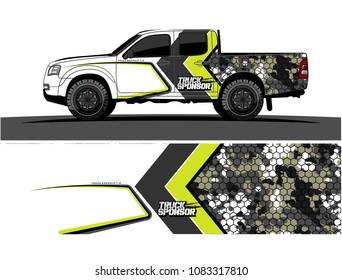 truck livery vector. abstract grunge background design for vehicle vinyl wrap and car branding 