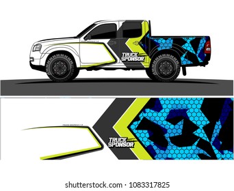 truck livery vector. abstract grunge background design for vehicle vinyl wrap and car branding 