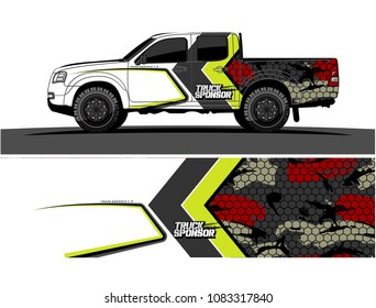 truck livery vector. abstract grunge background design for vehicle vinyl wrap and car branding 