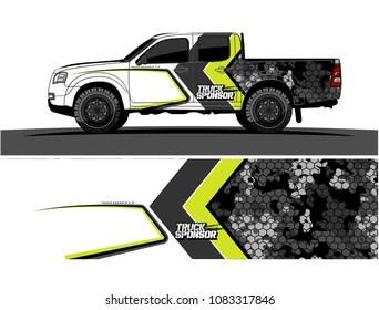 truck livery vector. abstract grunge background design for vehicle vinyl wrap and car branding 