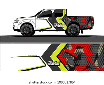 truck livery vector. abstract grunge background design for vehicle vinyl wrap and car branding 