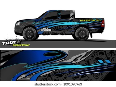 
truck livery wrap design vector. abstract background for vehicle vinyl branding
