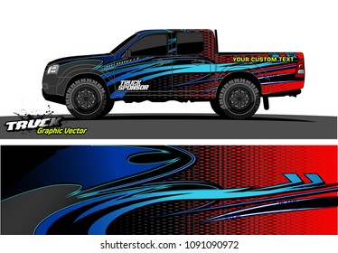 
truck livery wrap design vector. abstract background for vehicle vinyl branding
