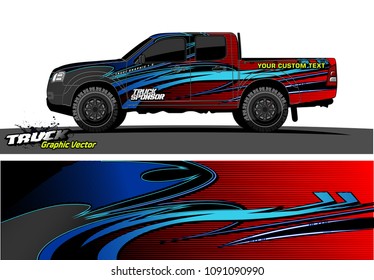 
truck livery wrap design vector. abstract background for vehicle vinyl branding

