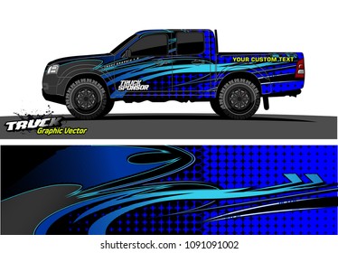 
truck livery wrap design vector. abstract background for vehicle vinyl branding
