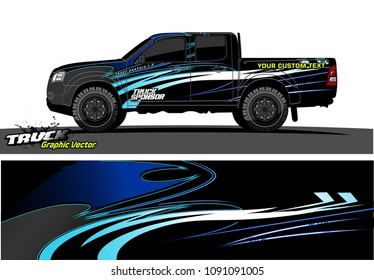 
truck livery wrap design vector. abstract background for vehicle vinyl branding
