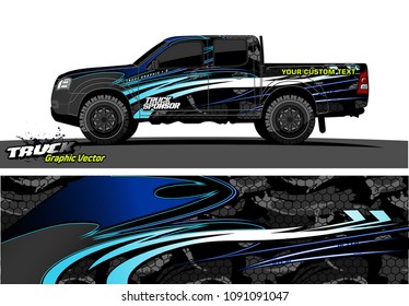 
truck livery wrap design vector. abstract background for vehicle vinyl branding
