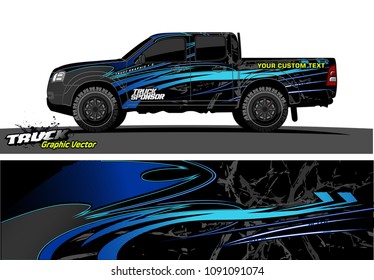 
truck livery wrap design vector. abstract background for vehicle vinyl branding
