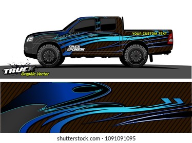 
truck livery wrap design vector. abstract background for vehicle vinyl branding
