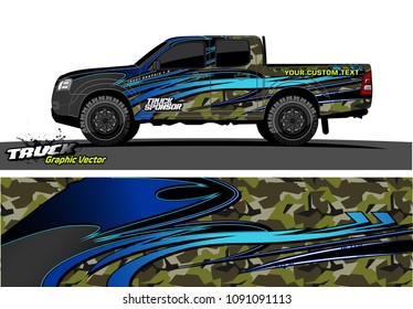 
truck livery wrap design vector. abstract background for vehicle vinyl branding
