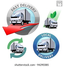 Truck for local delivery, fast delivery, recycle and eco friendly transportation