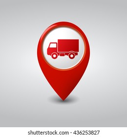 Truck Location Red Pointer