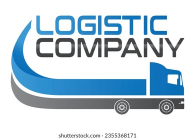 truck, logistic company - logo design