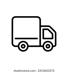 Truck, Logistic, Delivery Icon Line Style Vector Illustration