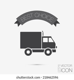 Truck. Logistic icon. Transportation symbol. symbol icon laden truck. carriage of the goods or things