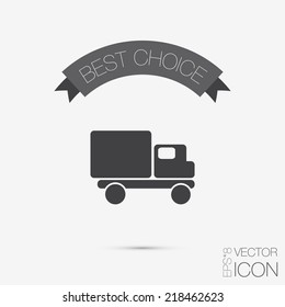 Truck. Logistic icon. Transportation symbol. symbol icon laden truck. carriage of the goods or things