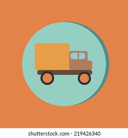 Truck. Logistic icon. Transportation symbol. symbol icon laden truck. carriage of the goods or things