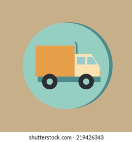 Truck. Logistic icon. Transportation symbol. symbol icon laden truck. carriage of the goods or things