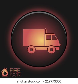 Truck. Logistic icon. Transportation symbol. symbol icon laden truck. carriage of the goods or things