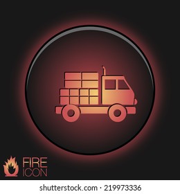 Truck. Logistic icon. Transportation symbol. symbol icon laden truck. carriage of the goods or things