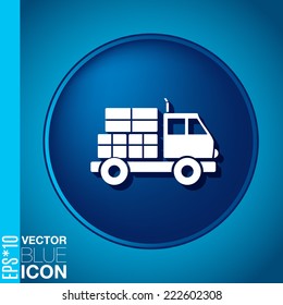 Truck. Logistic icon. Transportation symbol. symbol icon laden truck. carriage of the goods or things