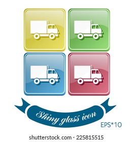 Truck. Logistic icon. Transportation symbol. symbol icon laden truck. carriage of the goods or things