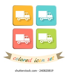 Truck. Logistic icon. Transportation symbol. symbol icon laden truck. carriage of the goods or things