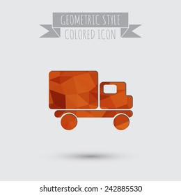 Truck. Logistic icon. Transportation symbol. symbol icon laden truck. carriage of the goods or things