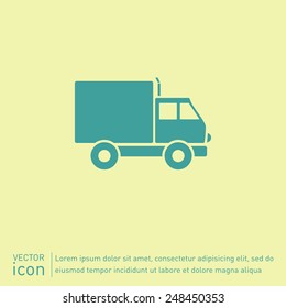 Truck. Logistic icon. Transportation symbol. symbol icon laden truck. carriage of the goods or things