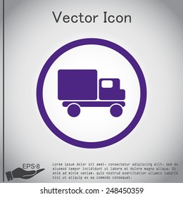 Truck. Logistic icon. Transportation symbol. symbol icon laden truck. carriage of the goods or things