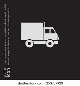 Truck. Logistic icon. Transportation symbol. symbol icon laden truck. carriage of the goods or things