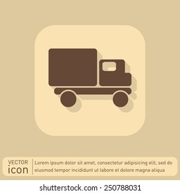 Truck. Logistic icon. Transportation symbol. symbol icon laden truck. carriage of the goods or things