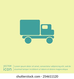 Truck. Logistic icon. Transportation symbol. symbol icon laden truck. carriage of the goods or things