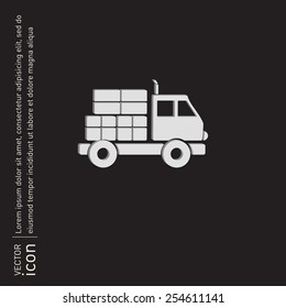 Truck. Logistic icon. Transportation symbol. symbol icon laden truck. carriage of the goods or things