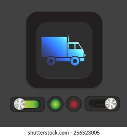 Truck. Logistic icon. Transportation symbol. symbol icon laden truck. carriage of the goods or things