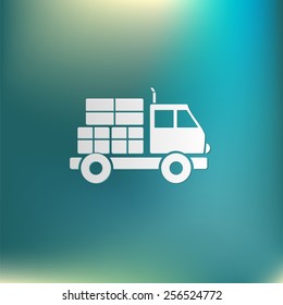 Truck. Logistic icon. Transportation symbol. symbol icon laden truck. carriage of the goods or things