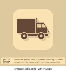 Truck. Logistic icon. Transportation symbol. Symbol icon laden truck. carriage of the goods or things