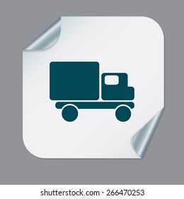 Truck. Logistic icon. Transportation symbol. symbol icon laden truck. carriage of the goods or things