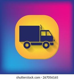 Truck. Logistic icon. Transportation symbol. symbol icon laden truck. carriage of the goods or things