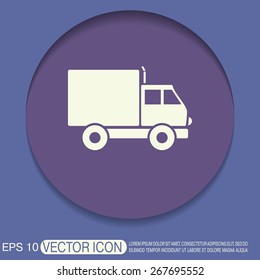 Truck. Logistic icon. Transportation symbol. symbol icon laden truck. carriage of the goods or things