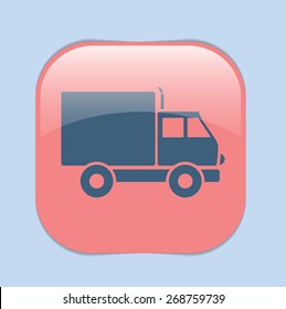 Truck. Logistic icon. Transportation symbol. symbol icon laden truck. carriage of the goods or things