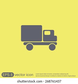 Truck. Logistic icon. Transportation symbol. symbol icon laden truck. carriage of the goods or things