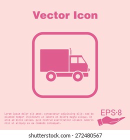 Truck. Logistic icon. Transportation symbol. symbol icon laden truck. carriage of the goods or things