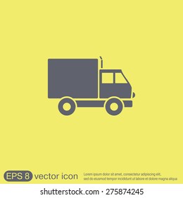 Truck. Logistic icon. Transportation symbol. symbol icon laden truck. carriage of the goods or things