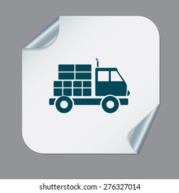 Truck. Logistic icon. Transportation symbol. symbol icon laden truck. carriage of the goods or things