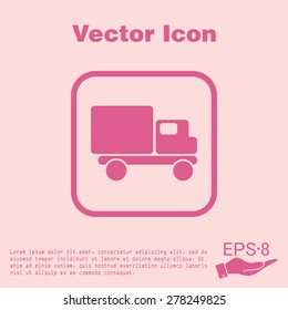 Truck. Logistic icon. Transportation symbol. symbol icon laden truck. carriage of the goods or things